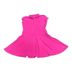 Place Pink Pleated Sundress with Polo Collar